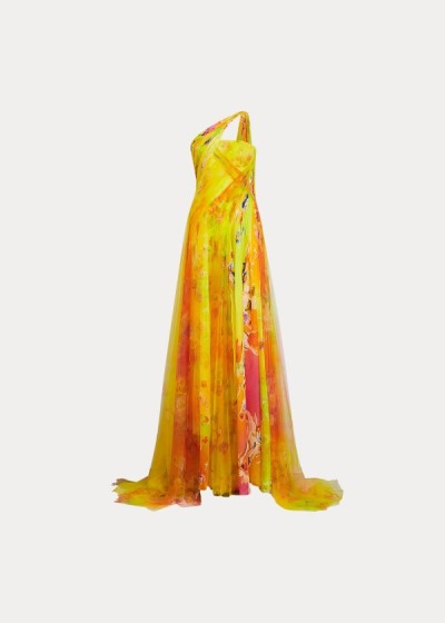 Vestidos Ralph Lauren Mujer Amarillos / Multicolor - Vivianne Evening - AJHQN3859